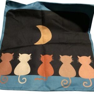New Blue Cat Moon Pillow Cover